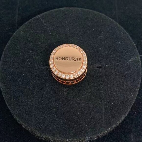 Pandora HONDURAS Flag pendant Rose Gold-Plated - Picture 2 of 4